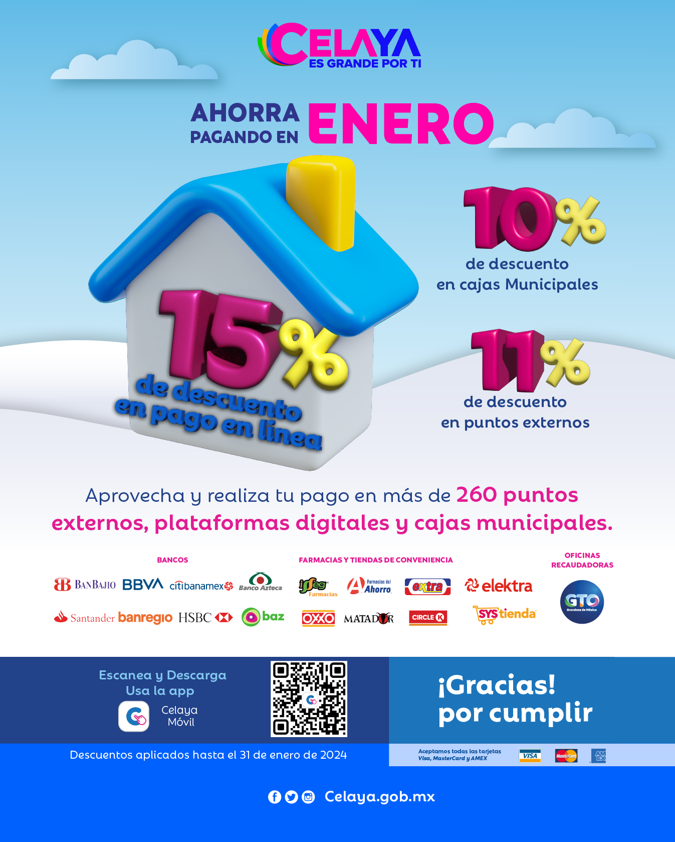 PAGO DE PREDIAL CON 10% , 11% y 15% DE DESCUENTO : TESORERA MUNICIPAL